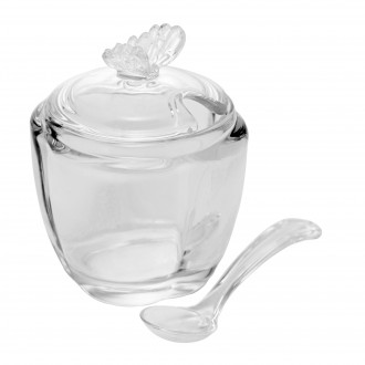 Açucareiro de Vidro com Colher Butterfly 130ml - Wolff